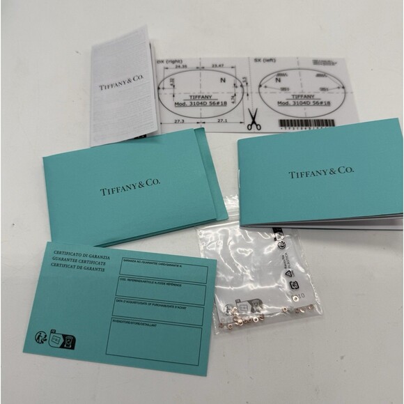 Empty Tiffany & Co. Glasses Box w Certificate of Authenticity Paperwork Box ONLY - Picture 5 of 10